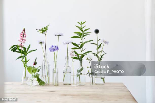 Flower Arrangement In Pastel Stock Photo - Download Image Now - Vase, Flower, Small