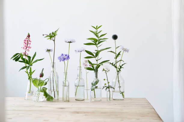 flower arrangement in pastel - small bouquet imagens e fotografias de stock