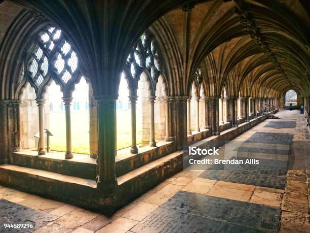 The Cloisters Of Norwich Cathedral Stock Photo - Download Image Now - Cloister, Norwich - England, Norfolk - England