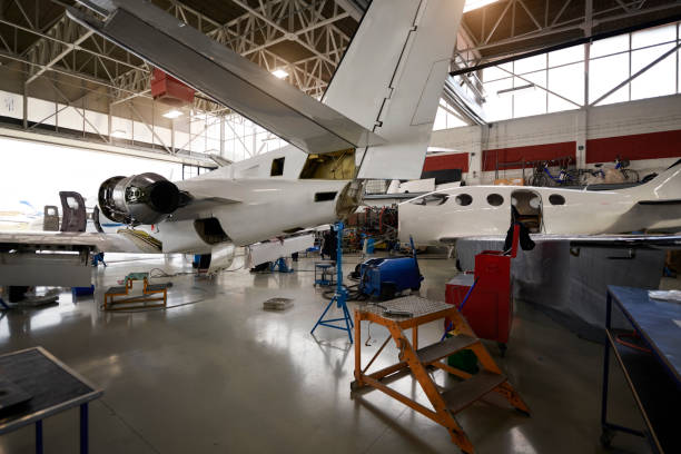 istock Aircraft in the hangar 944589596