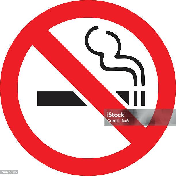 Generic No Smoking Sign Stock Illustration - Download Image Now - No Smoking Sign, Vector, Cigarette
