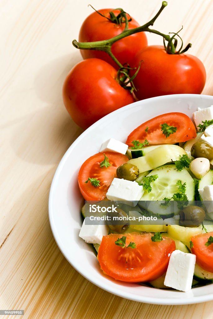 Mélange de salade grecque - Photo de Ail - Légume à bulbe libre de droits