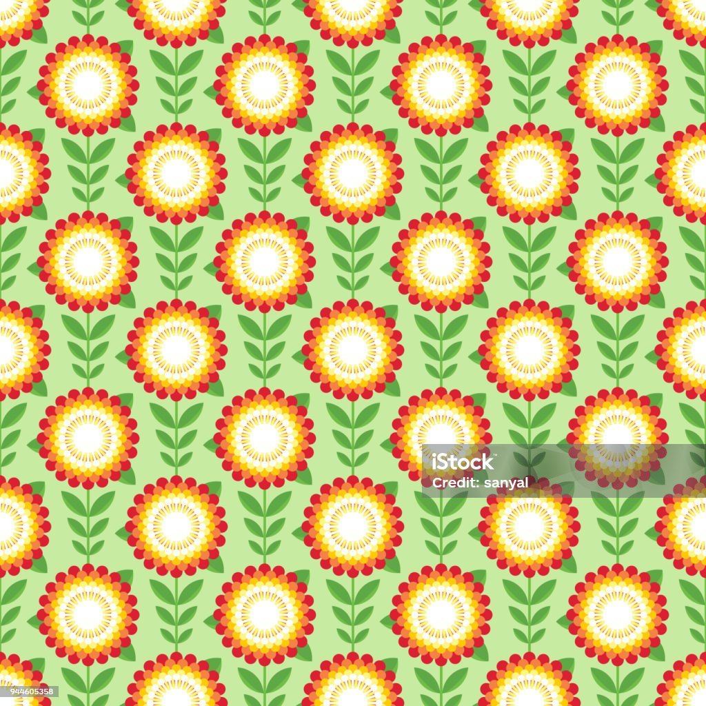 Simple Flower Pattern Stock Illustration - Download Image Now ...