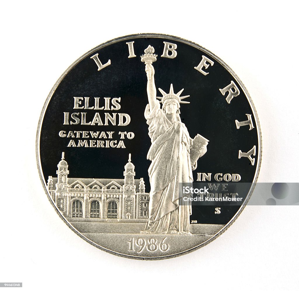 Silver Dollar - Photo de Ellis Island libre de droits