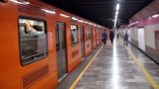 Mexico City Underground Metro View In Mexico