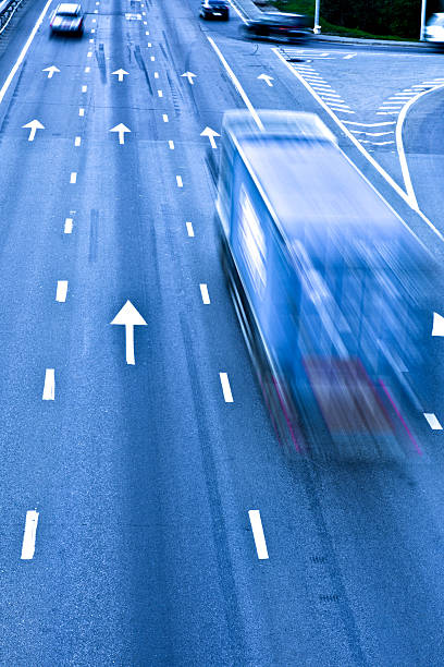 istock Traffic road with truck 94461615