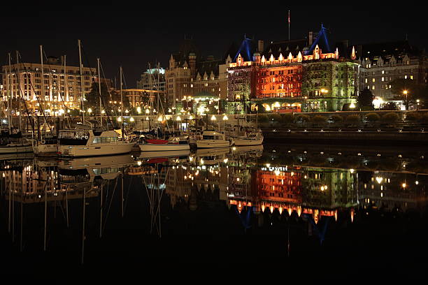 istock Night view of Victoria Harbour 94461787