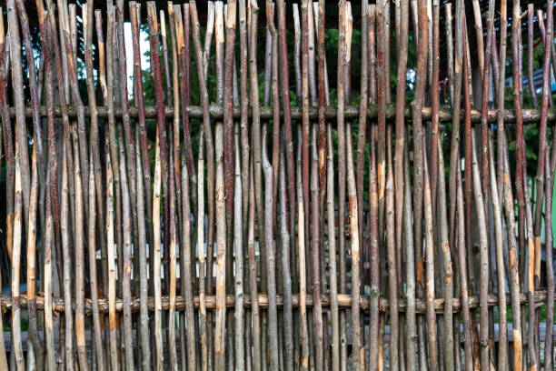 istock Old wooden fence. 944619492