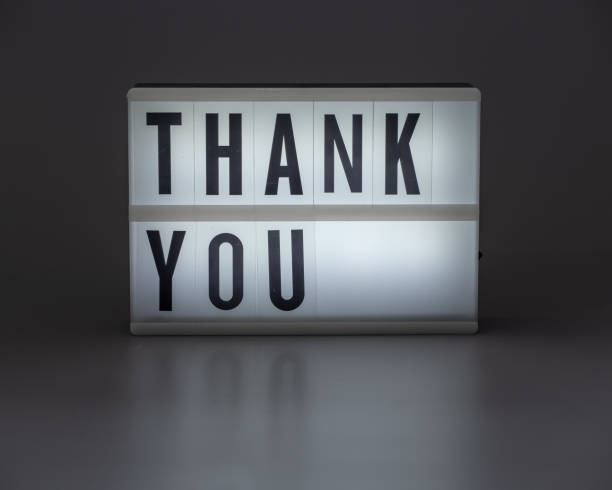 'THANK YOU' in retro lightbox