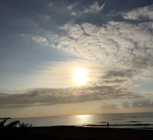 Serene sunrise over the sea