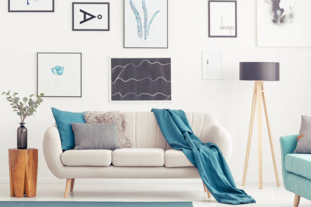 istock Blue living room interior 944631722