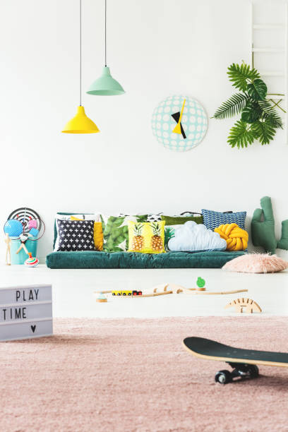 Colorful child's playground interior
