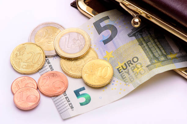 minimum wage in Germany is 8,84 Euros stock photo