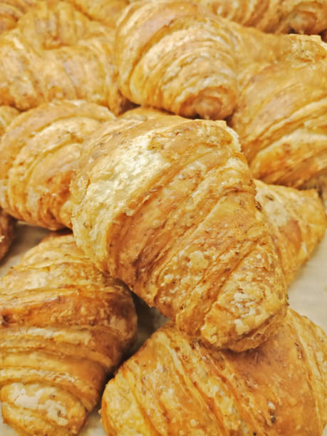 istock Closeup group of Croissant as background 944643272