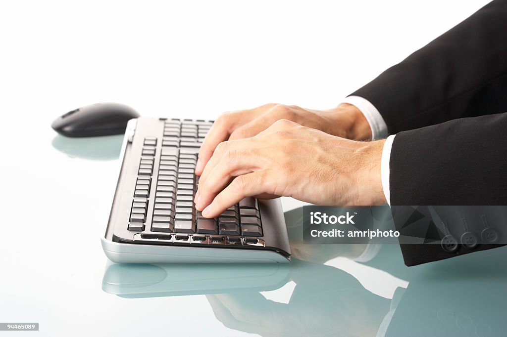 Mão escrever no teclado - Royalty-free Teclado de Computador Foto de stock