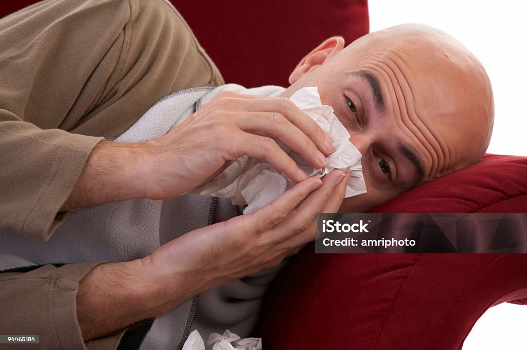 Estornudos hombre - Foto de stock de Acogedor libre de derechos