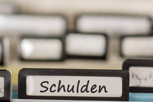 istock New tab with the german word for debts 944655508
