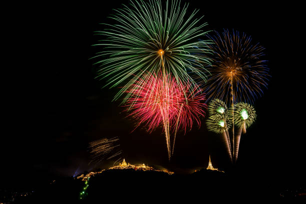 istock colorful fireworks on Khao wang 944655530