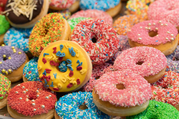 istock Colorful donuts in market hall Rotterdam, The Netherlands 944656740