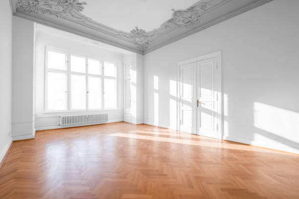 Empty apartment room - luxury real estate interior - stock photo