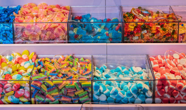 istock Multi colored sweet food in store 944656968