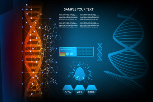 istock abstract technology science concept health medical science of doctor analyze DNA on hi tech future design innovation on hi tech future blue backgrounds 944662752