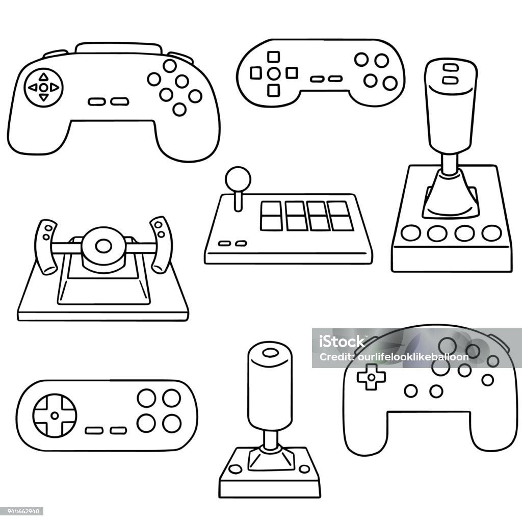 game controller vector set of game controller Video Game stock vector