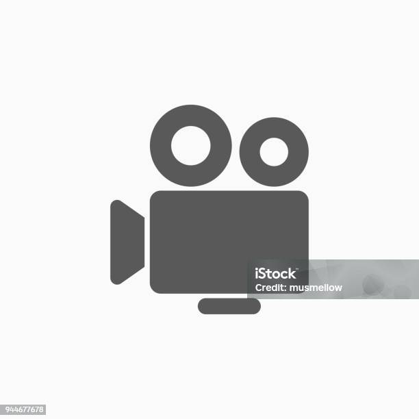Movie Camera Icon Stock Illustration - Download Image Now - Icon Symbol, Home Video Camera, Movie Camera