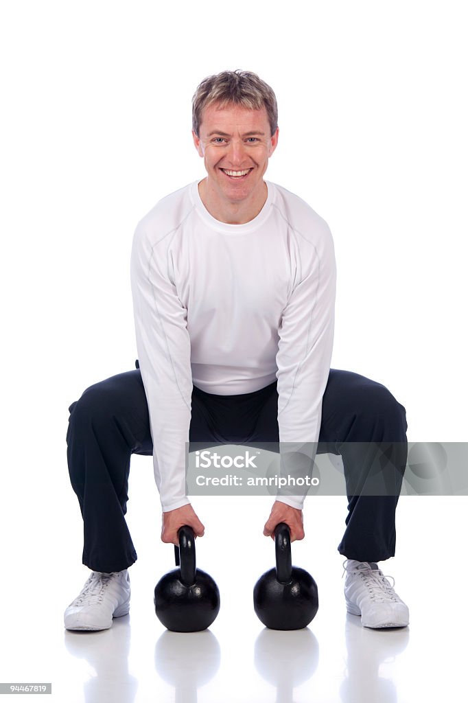 sportsman training with heavy weights  Adult Stock Photo