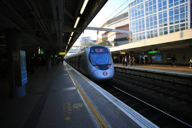 Hong Kong/ China- January 16 2015: train station run by MTR Corporation in tai wan, hong kong. MTR Corporation is  a major property developer and landlord in Hong Kong