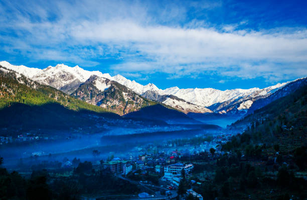 istock Top view of Himalayas with the sun rays 944729888