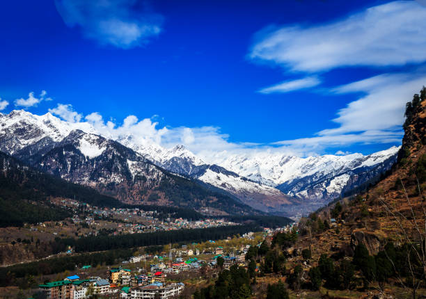 istock Top view of Himalayas with the sun rays 944730200