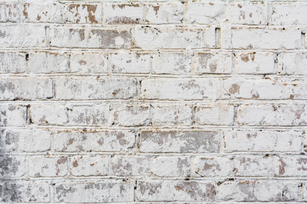 istock texture painted old brick wall, damaged uneven brickwork, abstract background 944734504