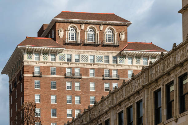 The historic Battery Park Hotel in the downtown historic district of Asheville, North Carolina. Originally a hotel, it has been converted into an apartment building for senior citizens.