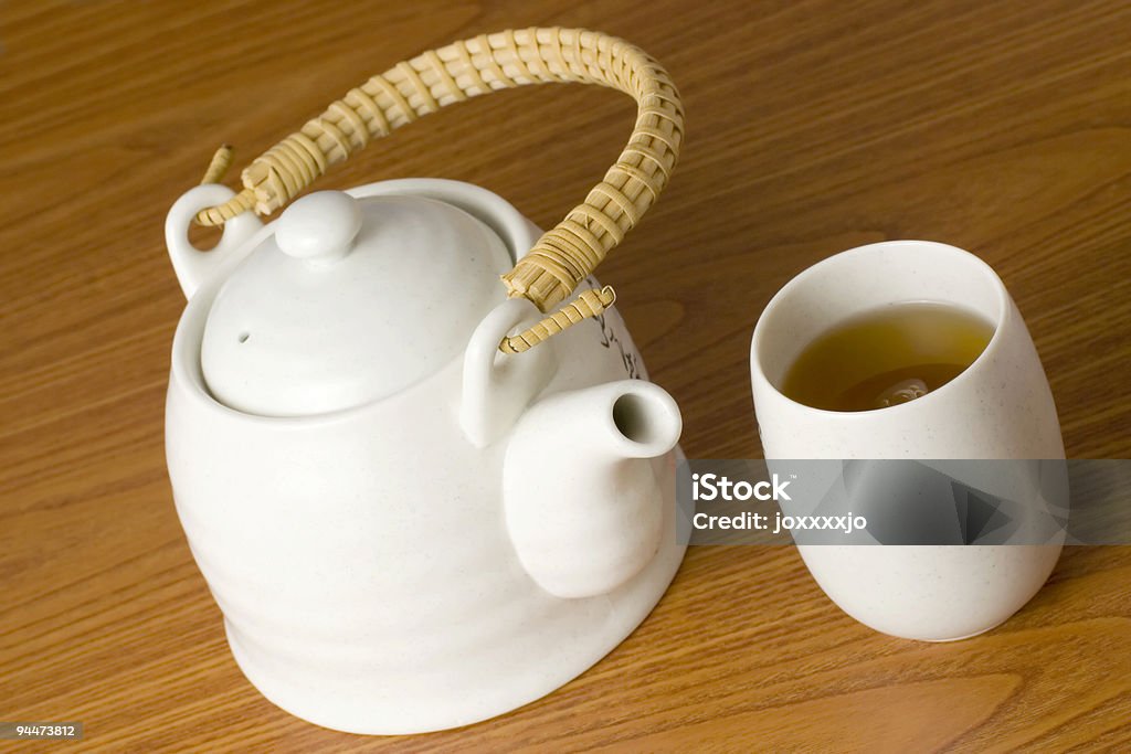 Chinesische Teekanne und Tasse - Lizenzfrei Alkoholfreies Getränk Stock-Foto