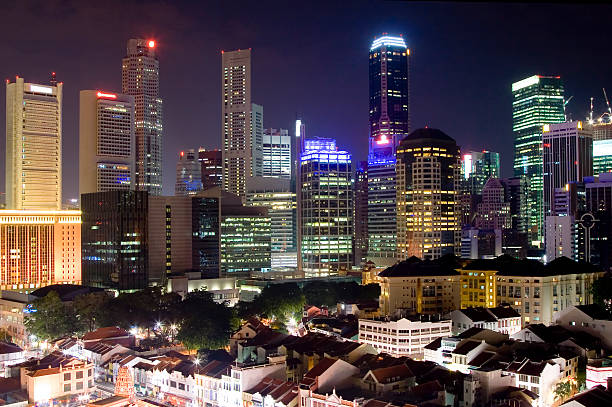 istock Singapore cityscape at night 94474066