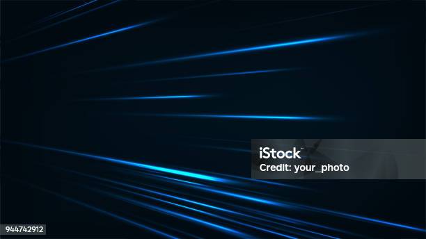 Hi Speed Concept Stock Illustration - Download Image Now - Speed, Lighting Equipment, In A Row