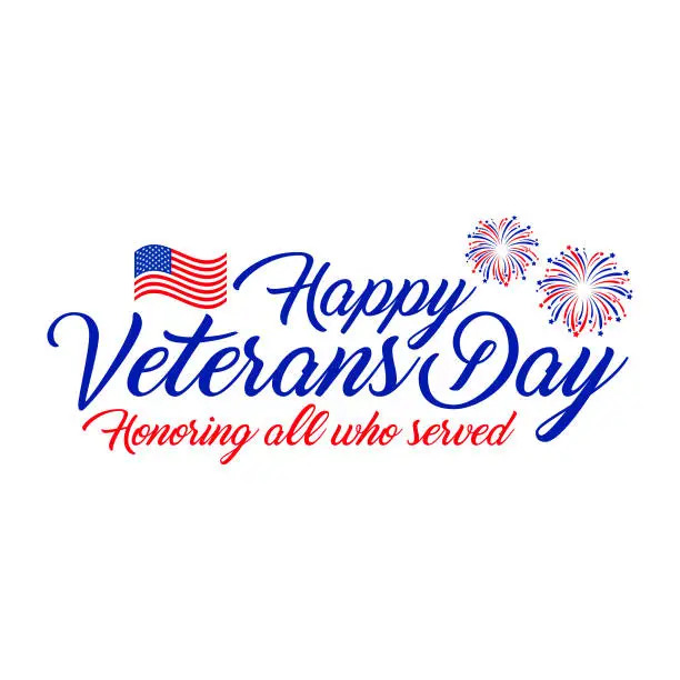 Vector illustration of Happy Veterans Day