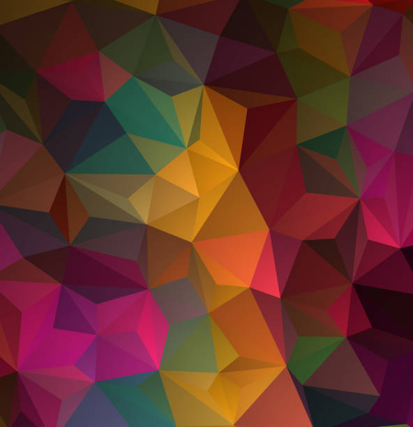 istock Abstract multicolored polygon, low polygon background. Transfusion of color. All the colors of the rainbow. Geometric Pattern 944778700