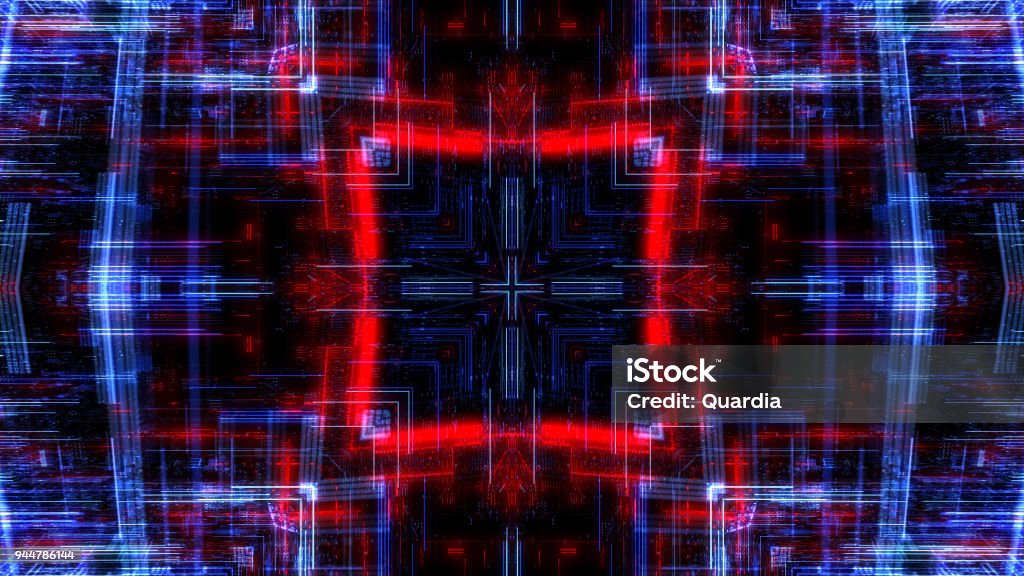 Abstract Technology Pattern With Connecting Lines And Dots Stock Photo ...