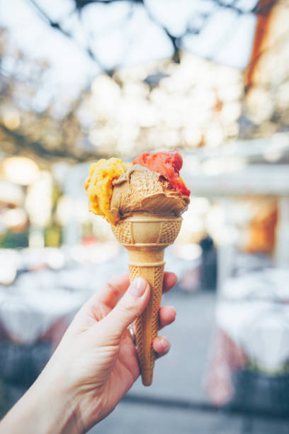 istock Italian gelato in woman's hand. 944790922