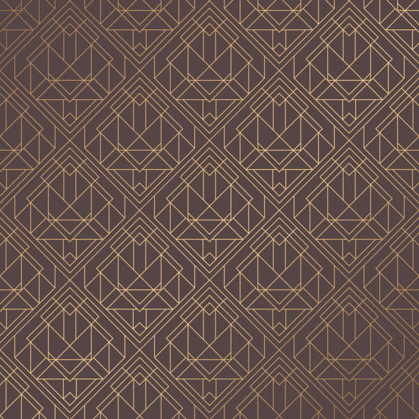 アールデコ調のパターン - art deco 1930s style pattern design点のイラスト素材／クリップアート素材／マンガ素材／アイコン素材