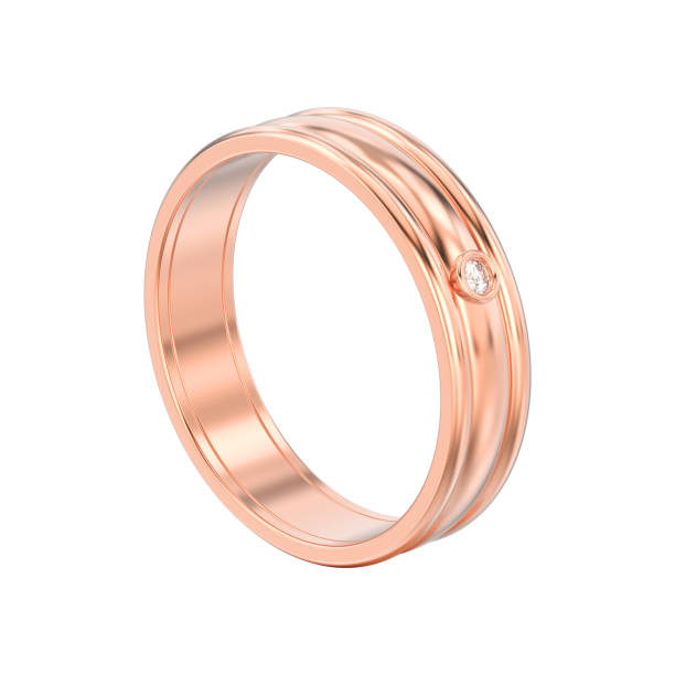 istock 3D illustration isolated rose gold matching couples wedding 944805418