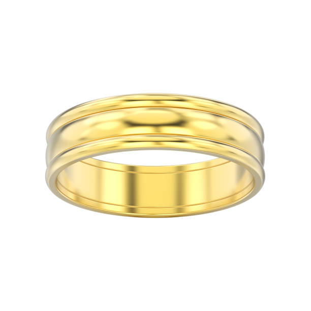 istock 3D illustration isolated yellow gold matching couples wedding ring bands 944805422
