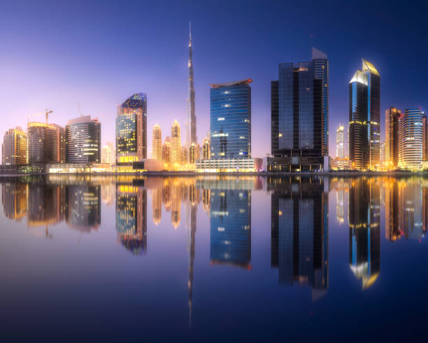istock Panoramic view of Dubai Business bay, UAE 944812068