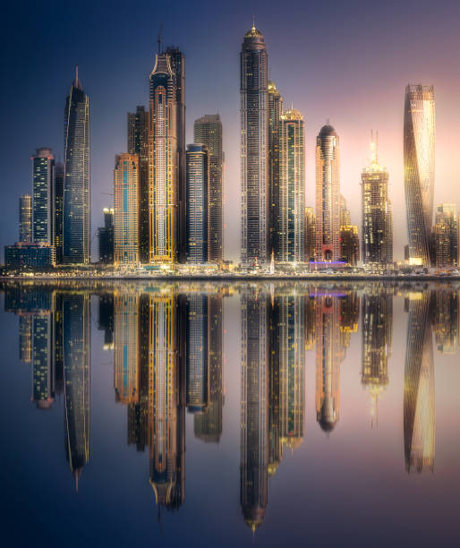 istock Dubai Marina bay view from Palm Jumeirah, UAE 944814762