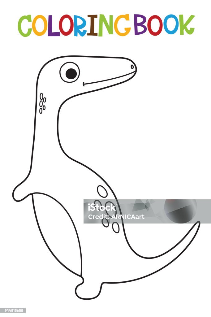 귀여운 공룡 색칠 공부 0명에 대한 스톡 벡터 아트 및 기타 이미지 - 0명, 공룡, 교육 - Istock