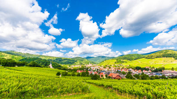 Itterswiller  medieval village in Alsace France stock photo