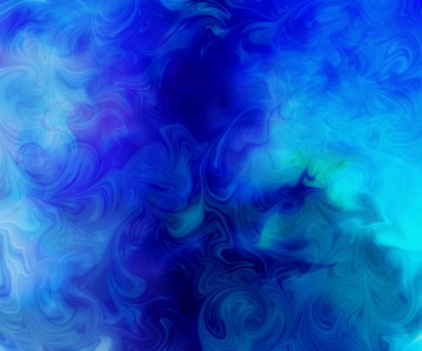 swirly marble effect background art in blues and teal colors