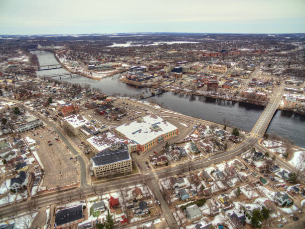 istock Eau Claire, Wisconsin in Early Spring as seen by Drone 944830754